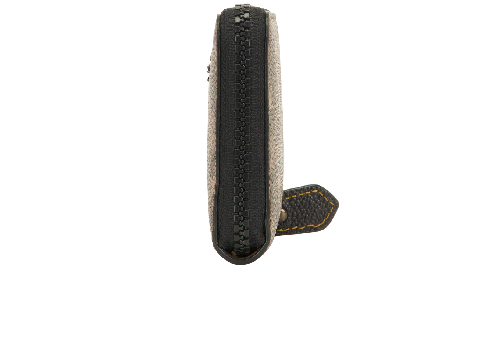 Coach Carriage Print Compact Wallet, &pound;50, Accessories, Brown, Canvas/Leather, Bottom view